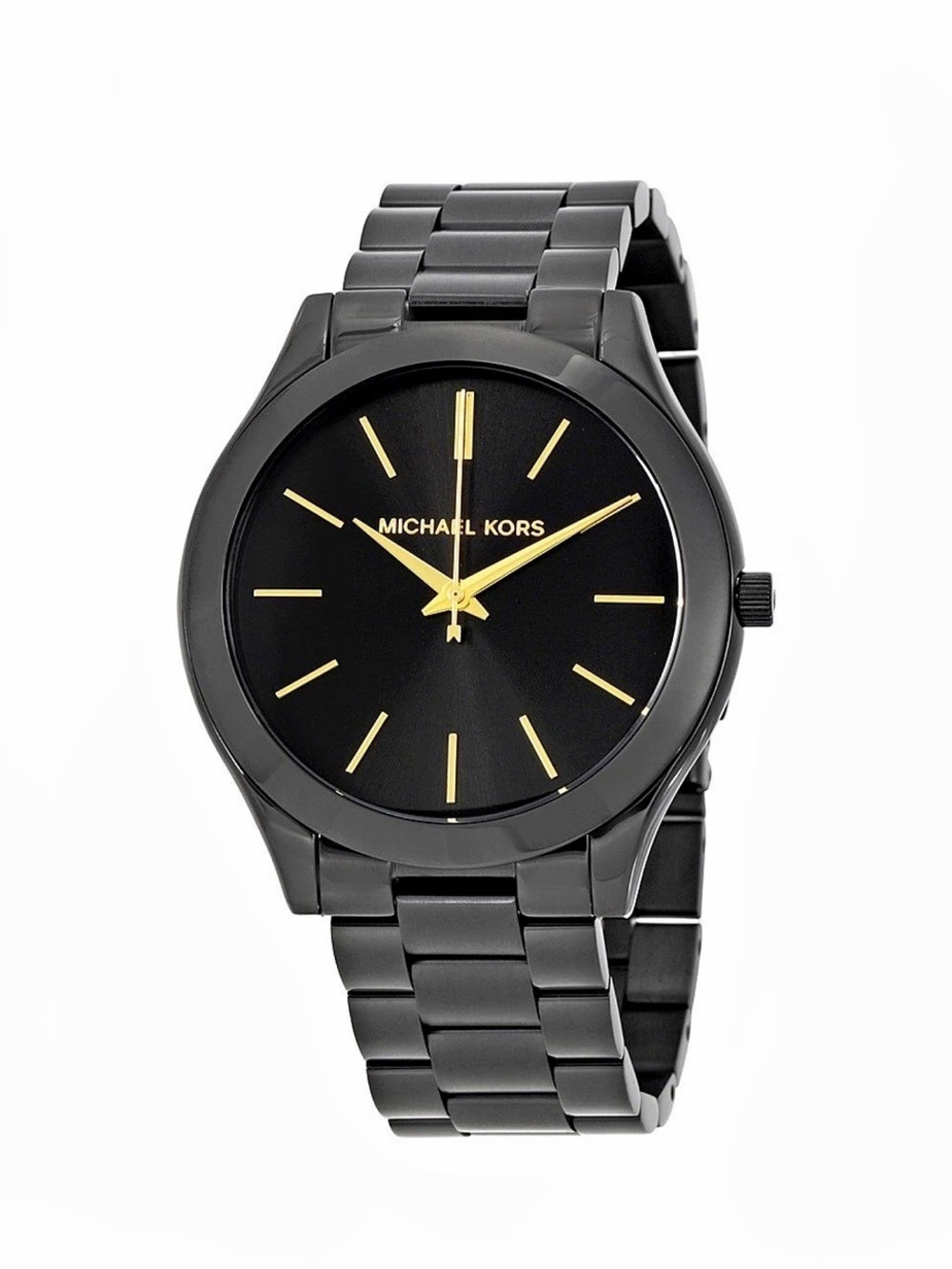 Michael Kors Slim Runway Black-Tone Stainless Steel Watch